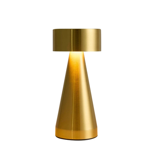 Zeta Mini LED Rechargeable Wireless Lamp - Brushed Gold - DUSK