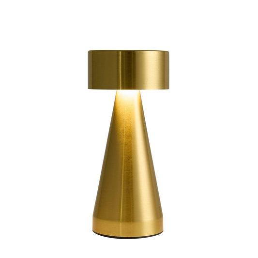 Zeta Mini LED Rechargeable Wireless Lamp - Brushed Gold - DUSK