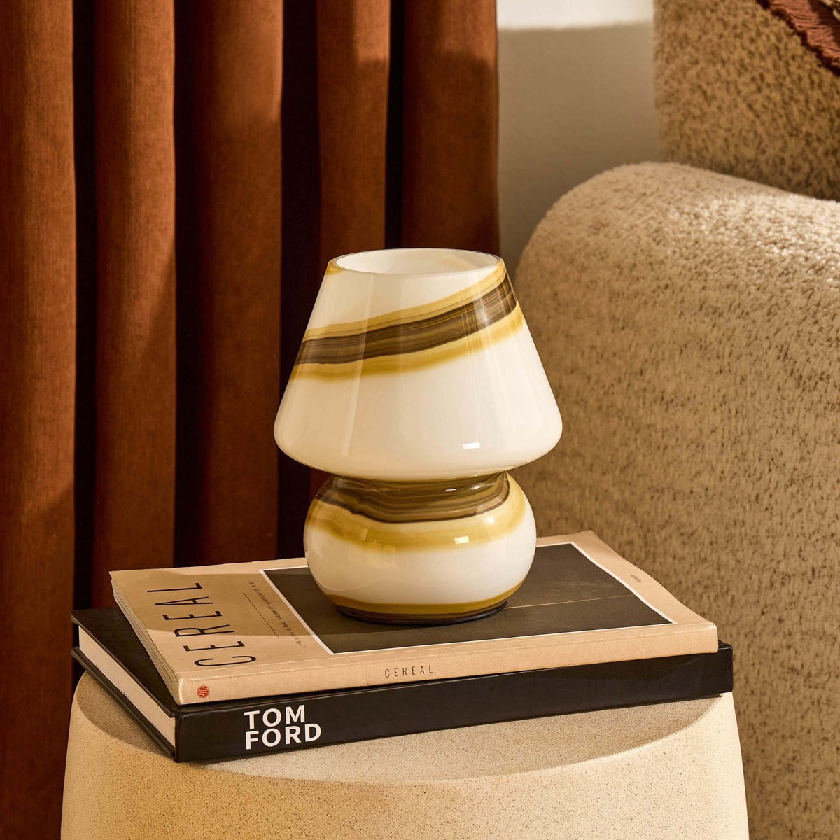 Zuri Mushroom Table Lamp - White - DUSK