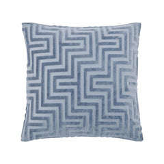 Geo Velvet Cushion Cover - Blue