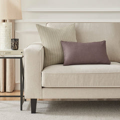 Linen Look Stripe Sofa Cushion Cover - Natural