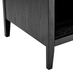 Aria 1 Drawer Bedside Table - Black - DUSK
