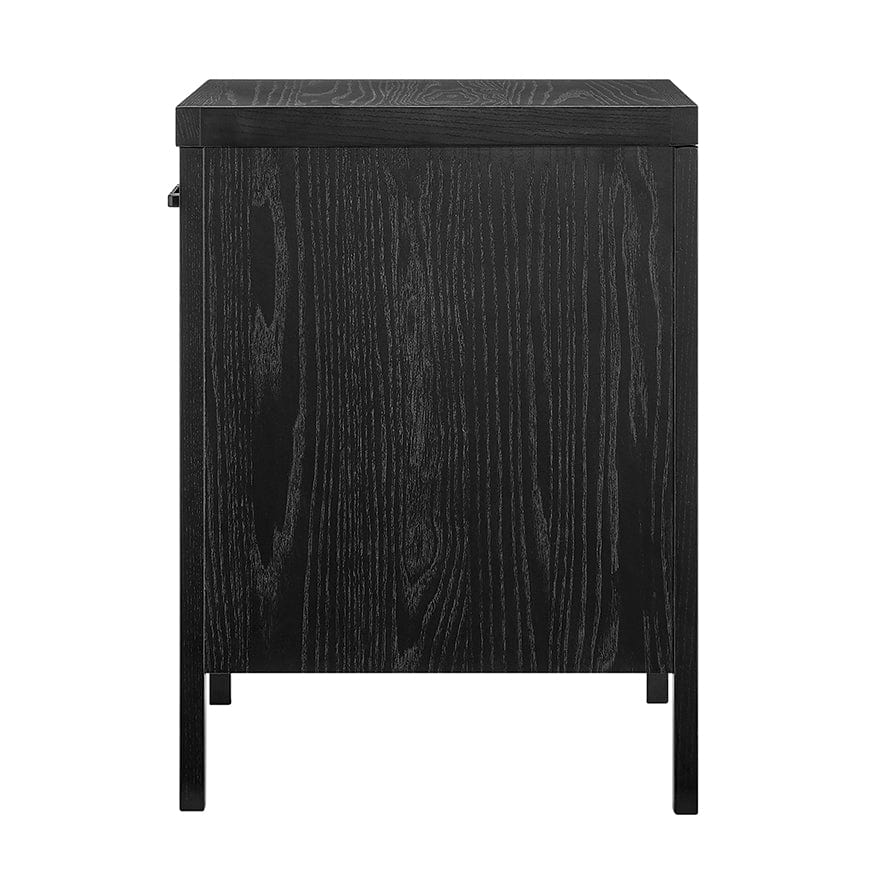 Aria 1 Drawer Bedside Table - Black - DUSK