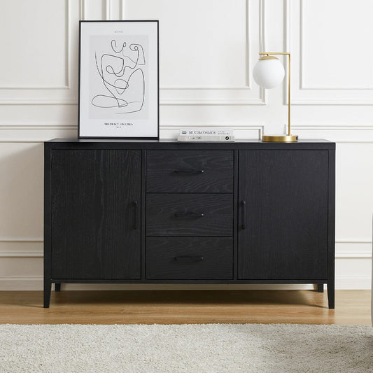 Aria Sideboard With Drawers - Black - DUSK 1200