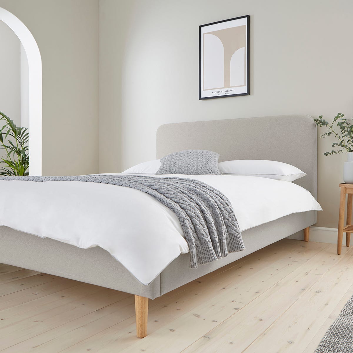 Ascot Bed Frame - Grey - DUSK