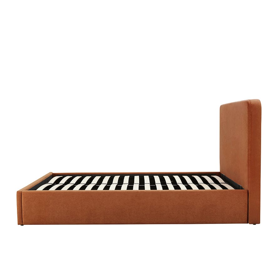 Ascot Ottoman Storage Bed - Burnt Orange - DUSK