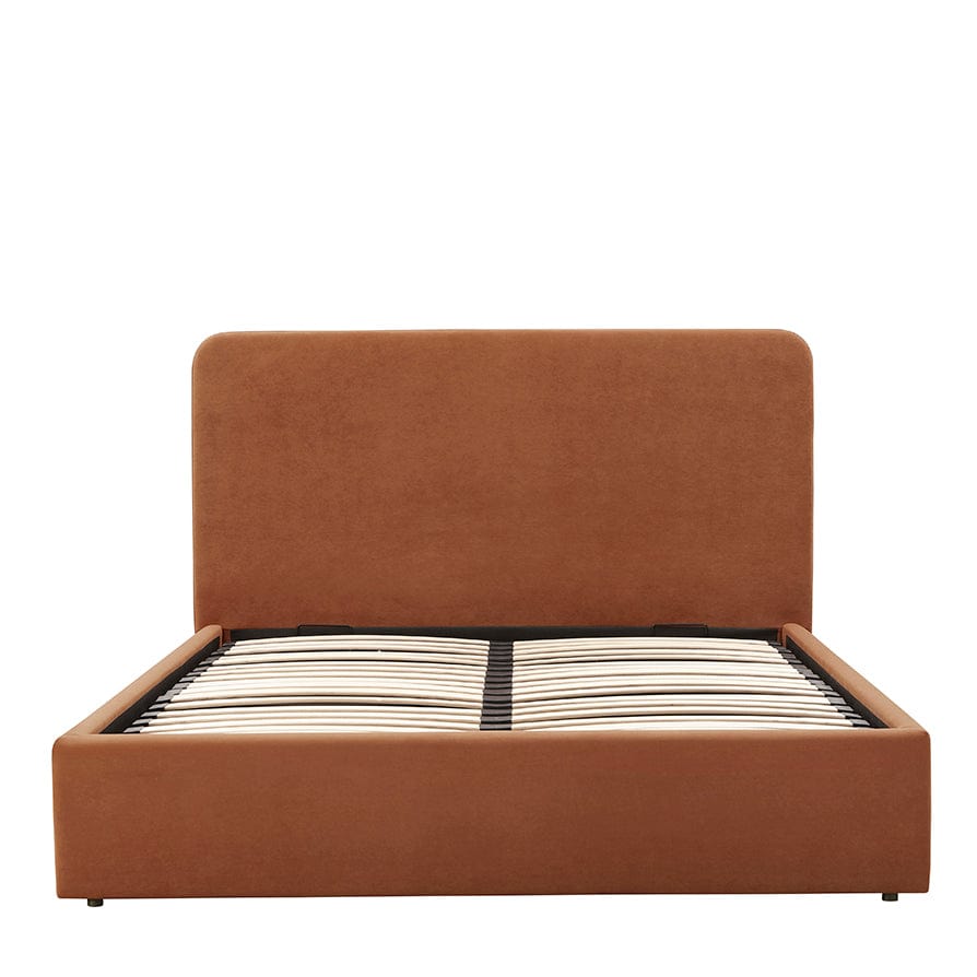 Ascot Ottoman Storage Bed - Burnt Orange - DUSK