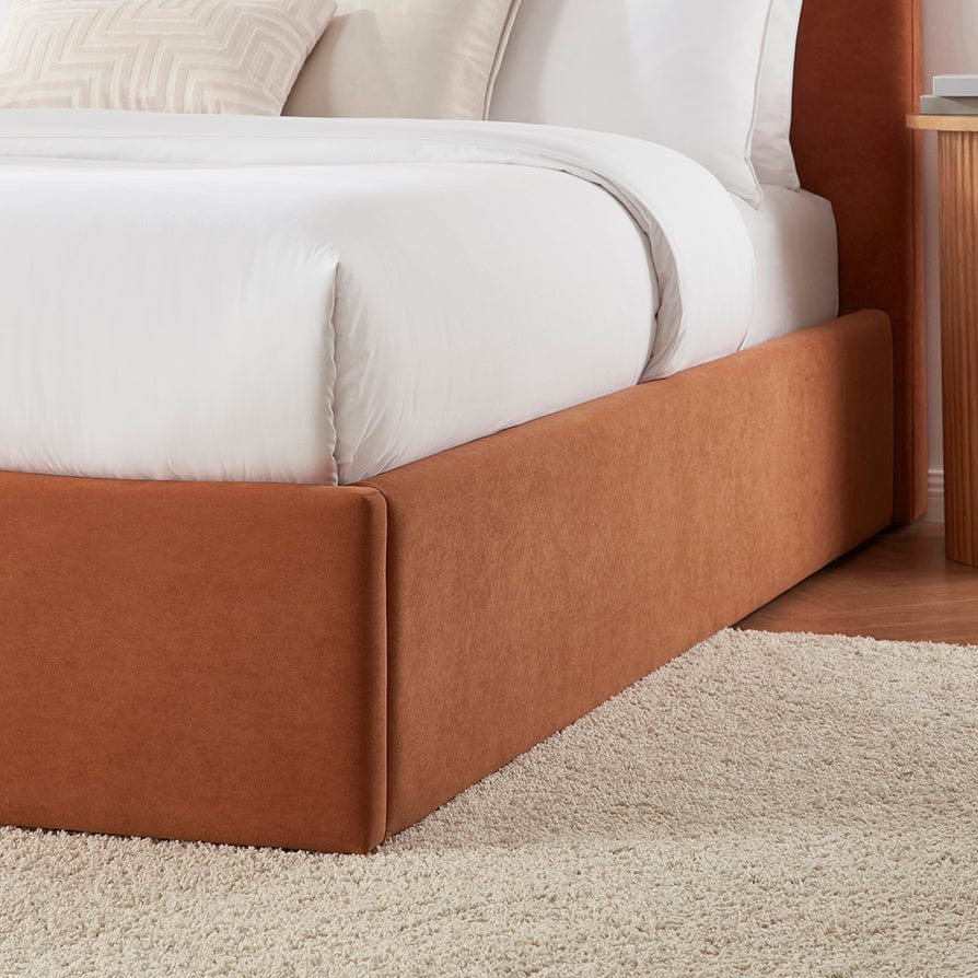 Ascot Ottoman Storage Bed - Burnt Orange - DUSK