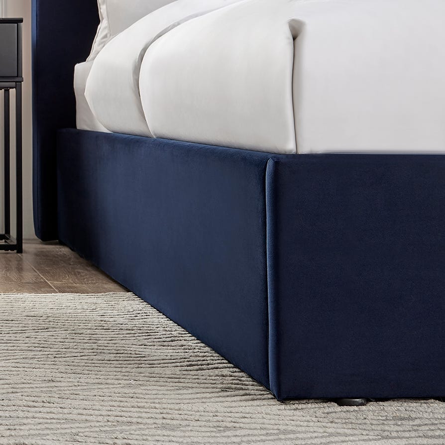 Ascot Ottoman Storage Bed - Dark Navy - DUSK