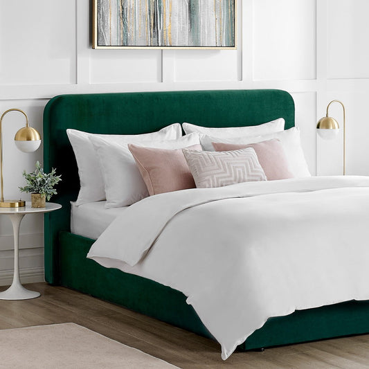 Ascot Ottoman Storage Bed - Forest Green - DUSK 1200