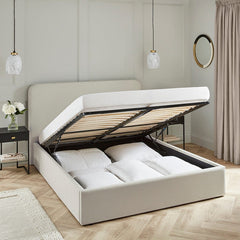 Ascot Ottoman Storage Bed - Natural - DUSK