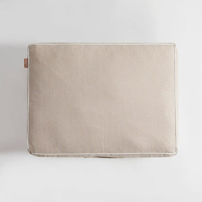 Bailey Pillow Dog Bed - Natural Herringbone - DUSK