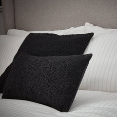 Bouclé Sofa Cushion Cover - Black - DUSK
