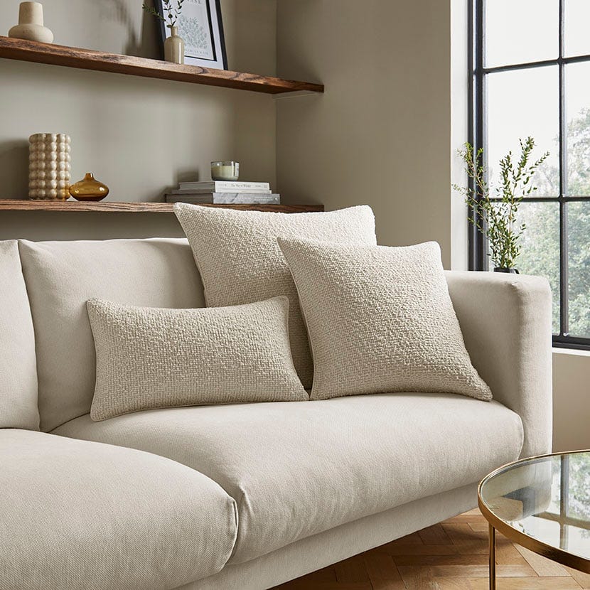 Bouclé Sofa Cushion Cover - Off White - DUSK