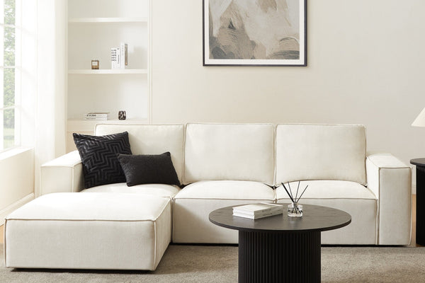 Brooklyn 3 Seater Sofa - Ivory - DUSK