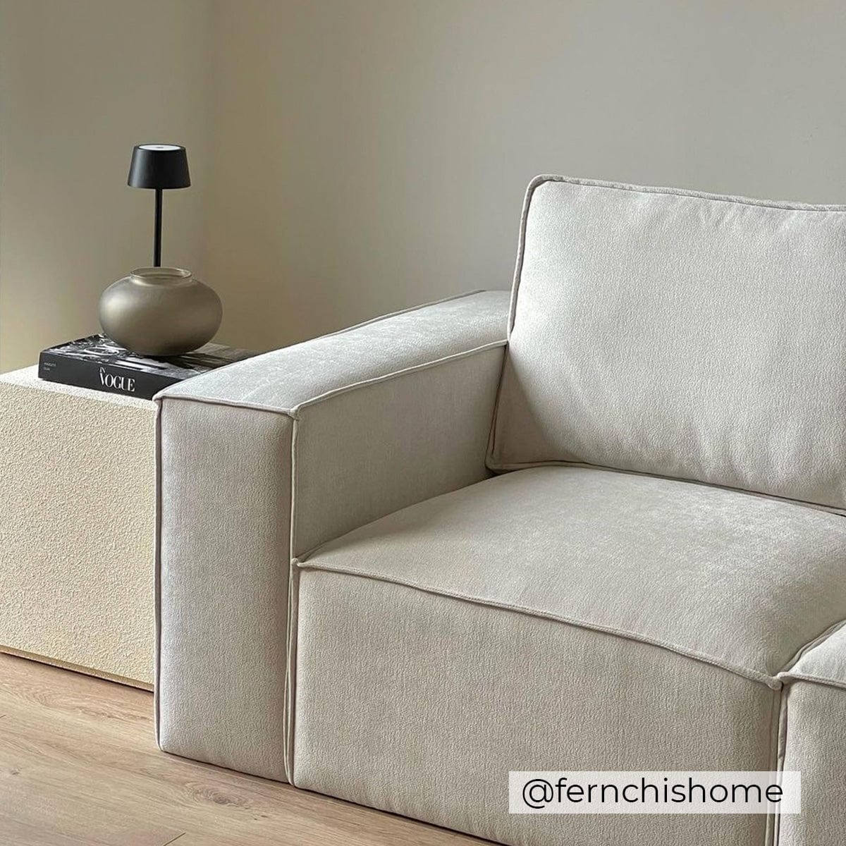 Brooklyn Large Corner Sofa - Ivory - DUSK