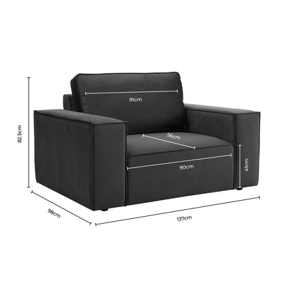 Brooklyn Loveseat - Ink - DUSK