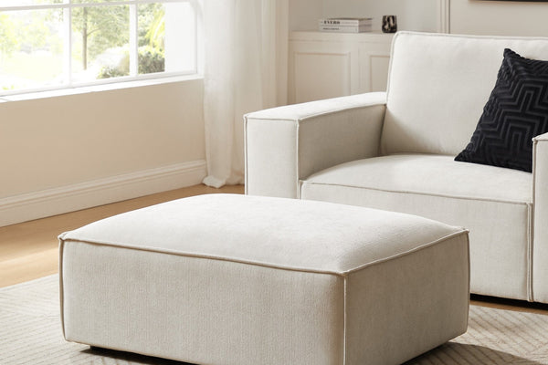Brooklyn Pouffe - Ivory - DUSK