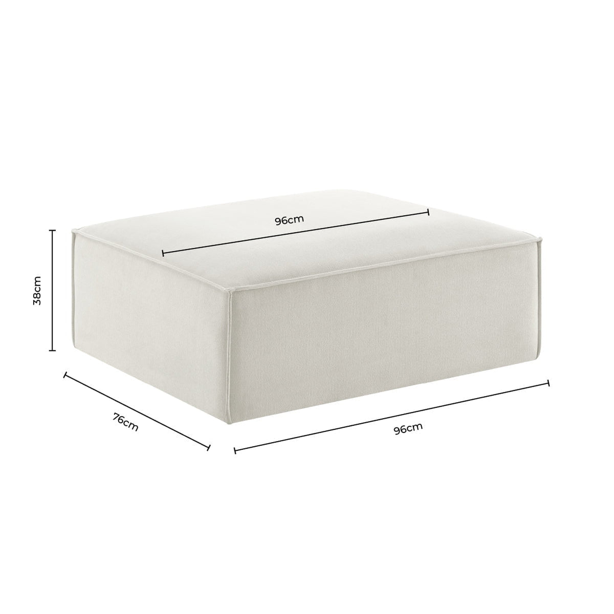 Brooklyn Pouffe - Ivory - DUSK