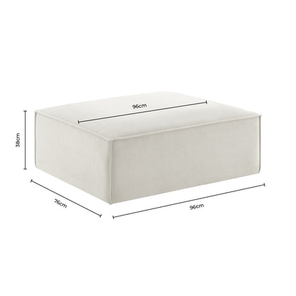 Brooklyn Pouffe - Ivory - DUSK