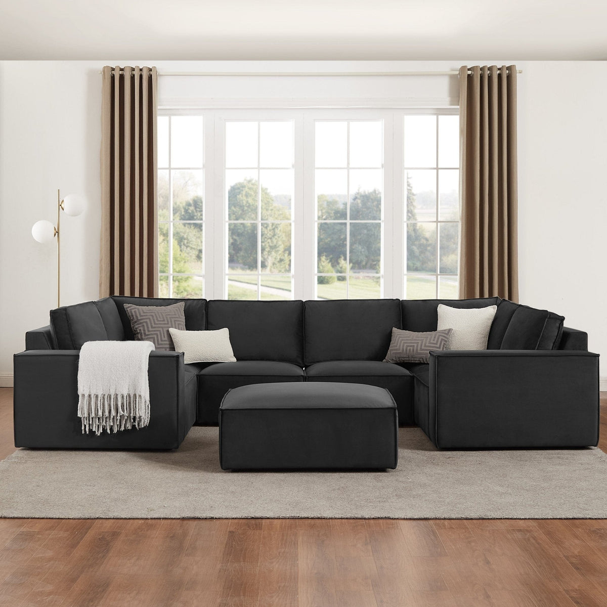 Brooklyn U-Shape Sofa - Ink - DUSK
