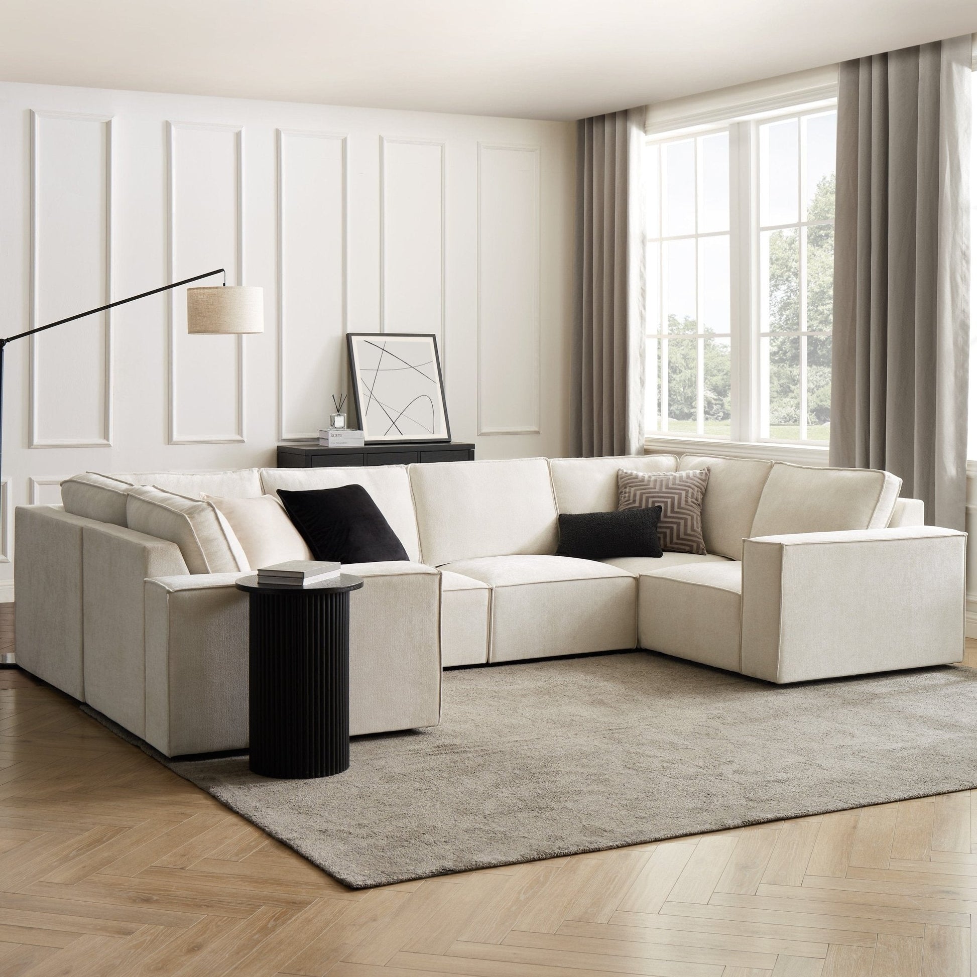 Brooklyn U-Shape Sofa - Ivory - DUSK