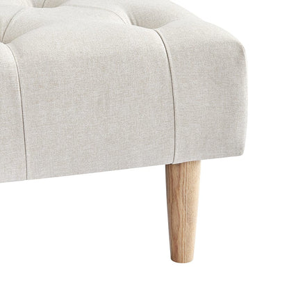 Button Back Pouffe - Warm Natural - DUSK