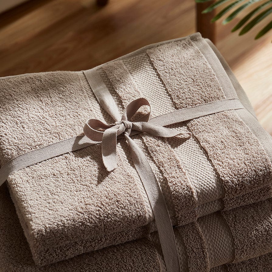 Cairo Supersoft Bath Sheet & Hand Towel Bundle - Egyptian cotton - Natural - DUSK