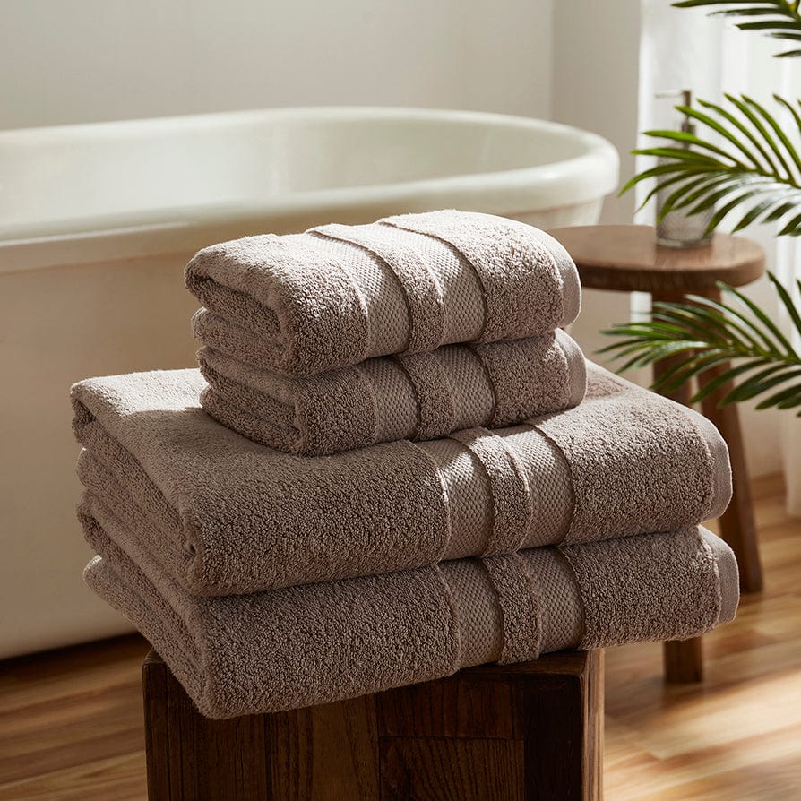 Cairo Supersoft Bath Sheet & Hand Towel Bundle - Egyptian cotton - Natural - DUSK