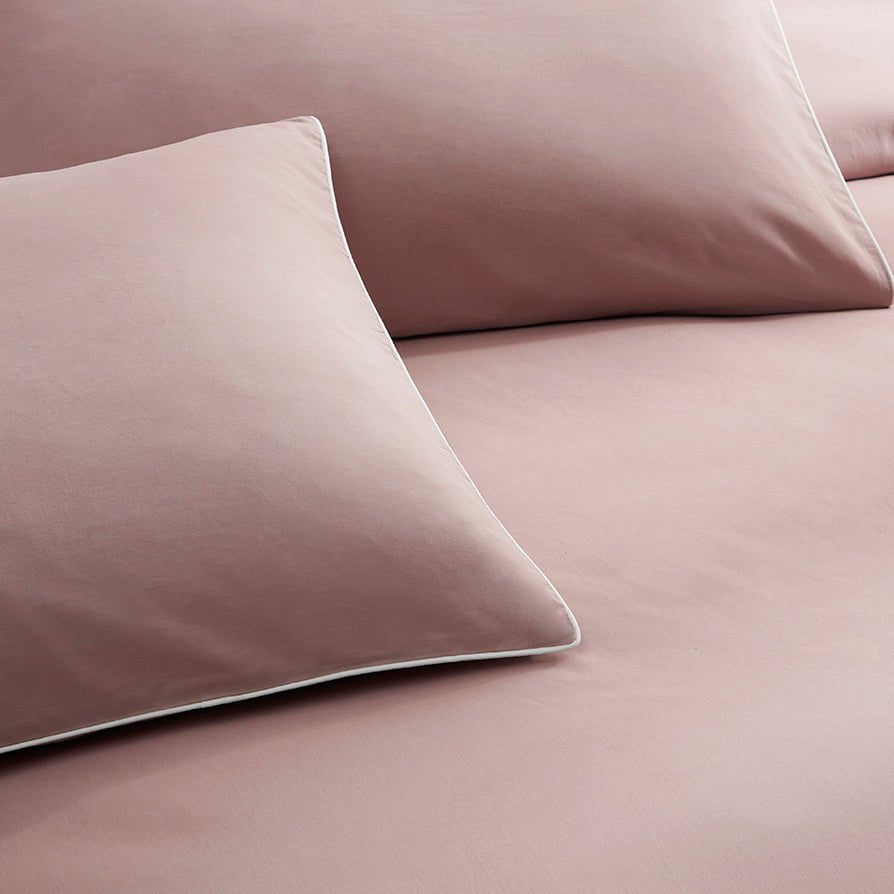 Cambridge Duvet Cover 200 Thread Count Cotton Dusky Rose Dusk