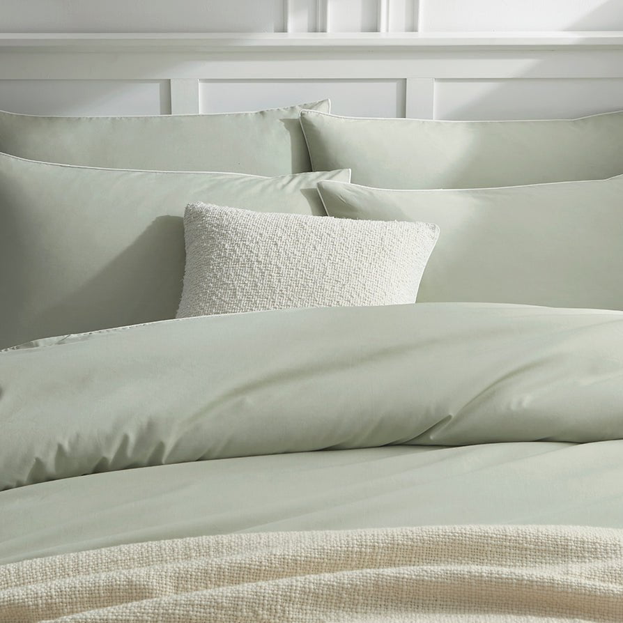 Cambridge Duvet Cover - 200 Thread Count - Cotton - Light Green – DUSK