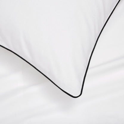 Cambridge Duvet Cover - 200 TC - Cotton - White/Black - DUSK