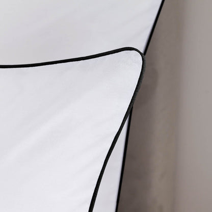 Cambridge Duvet Cover - 200 TC - Cotton - White/Black - DUSK