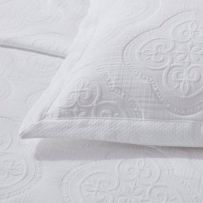 Cannes Matelassé Cushion Cover - White - DUSK