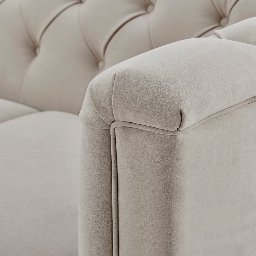 Chesterfield 2 Seater Sofa - Stone - DUSK