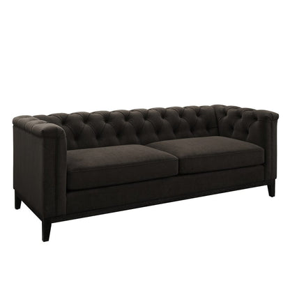 Chesterfield 3 Seater Sofa - Dark Brown - DUSK