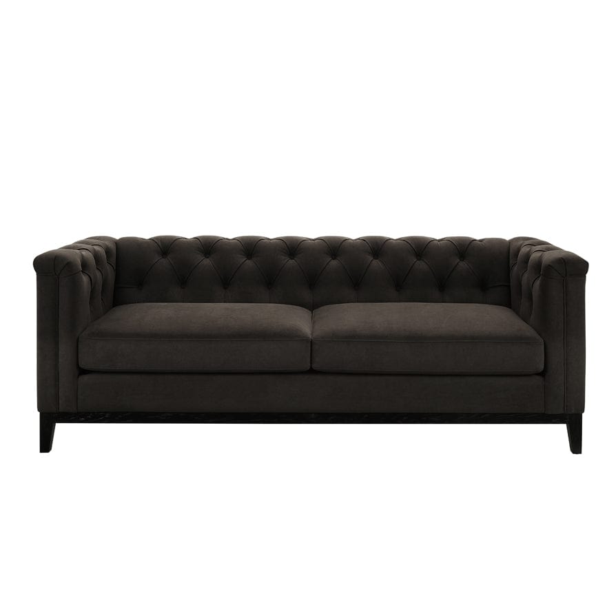 Chesterfield 3 Seater Sofa - Dark Brown - DUSK