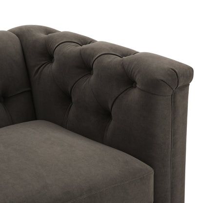 Chesterfield 3 Seater Sofa - Dark Brown - DUSK