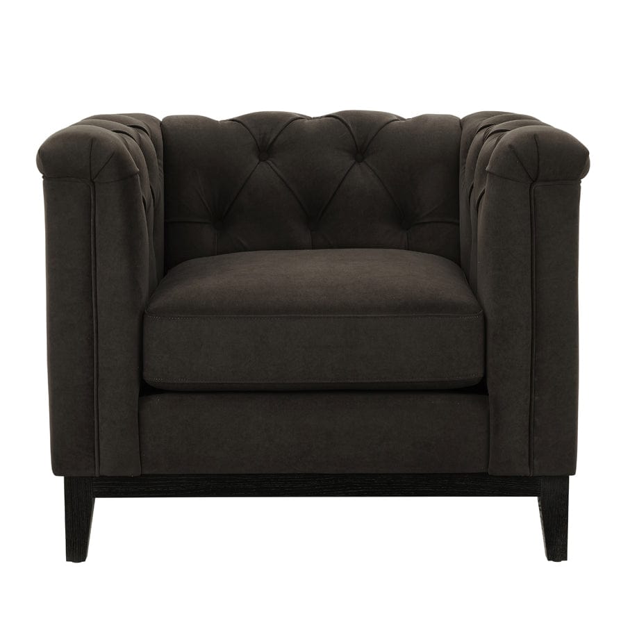 Chesterfield Armchair - Dark Brown - DUSK