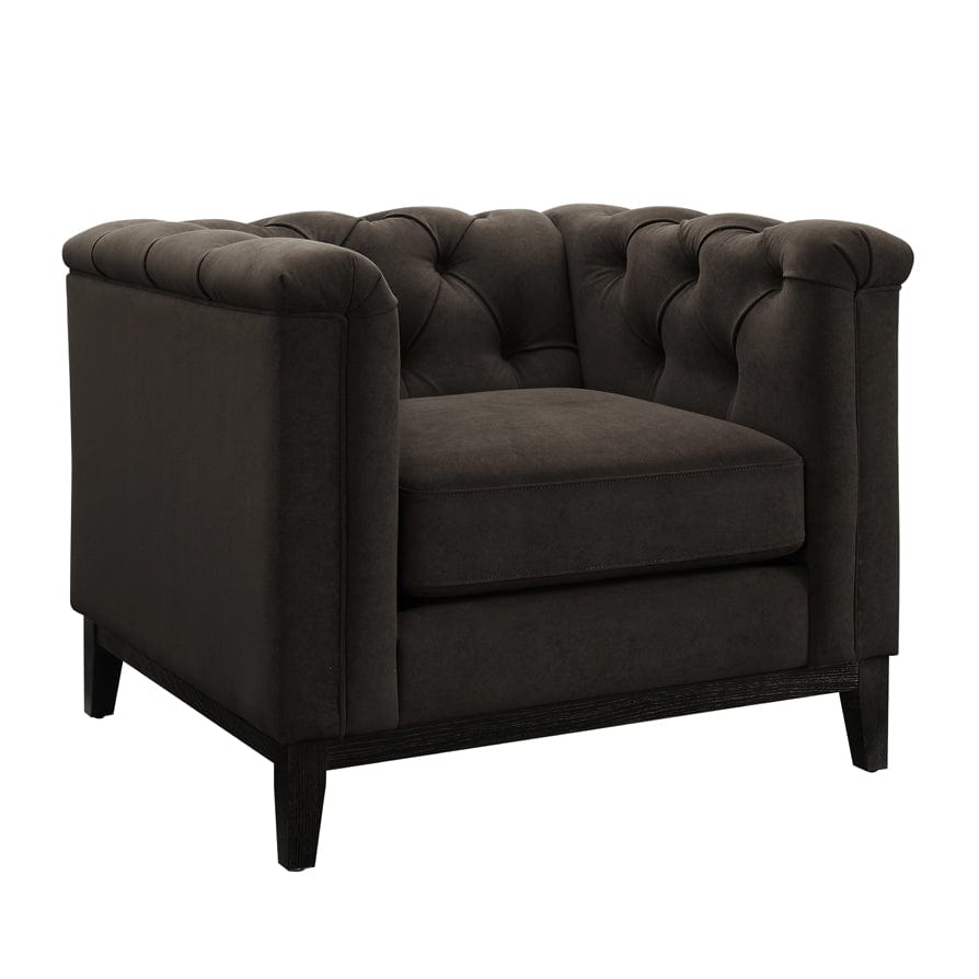 Chesterfield Armchair - Dark Brown - DUSK