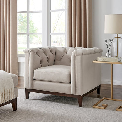 Chesterfield Armchair - Stone - DUSK