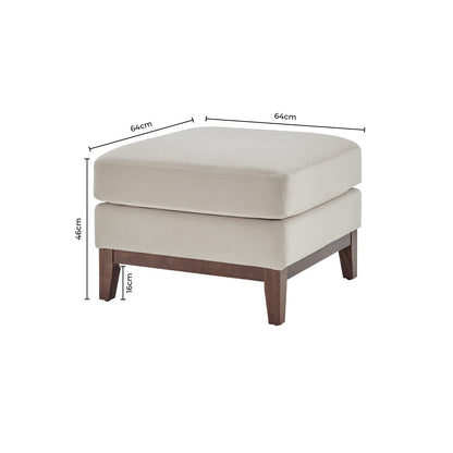 Chesterfield Pouffe - Stone - DUSK