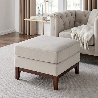 Chesterfield Pouffe - Stone - DUSK