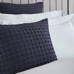 Connection Waffle Throw 1.5m x 2m - Navy - DUSK
