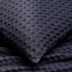 Connection Waffle Throw 1.5m x 2m - Navy - DUSK