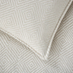 Diamond Knit Cushion Cover - White/Stone - DUSK