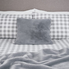 Faux Fur Cushion Cover 50cm x 50cm - Grey - DUSK