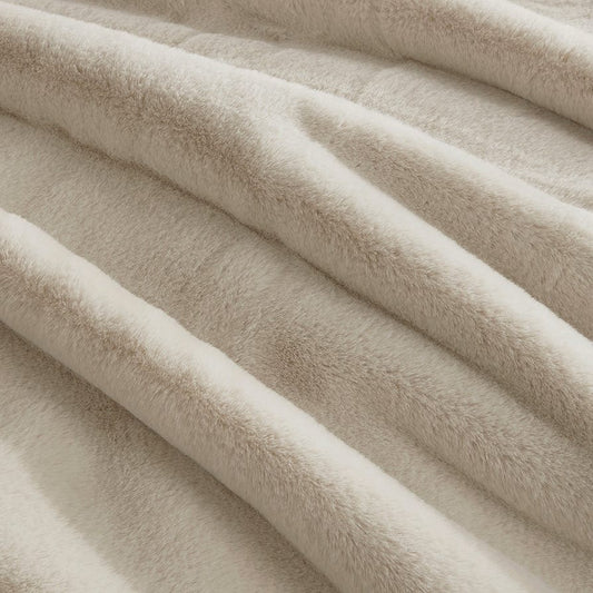 Faux Fur Throw 1.5 x 1.8m - Natural - DUSK