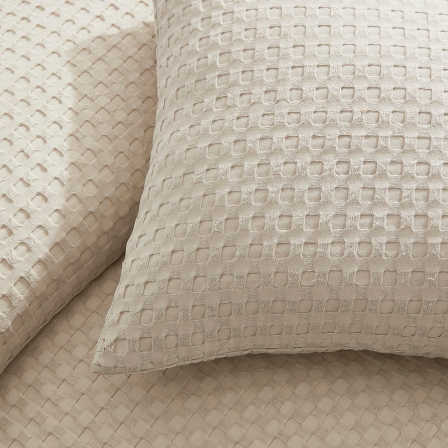 Florence Waffle Cushion Cover - Natural - DUSK