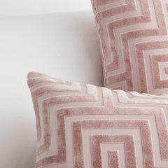 Geo Velvet Cushion Cover - Pink - DUSK